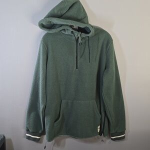 Kari Traa ROTHE HOODIE MURK Green Fleece Cinch norway Sz XL Size X-large